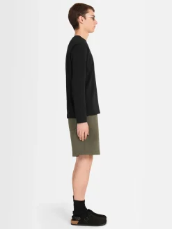 T-shirt a maniche lunghe in jersey di cotone
