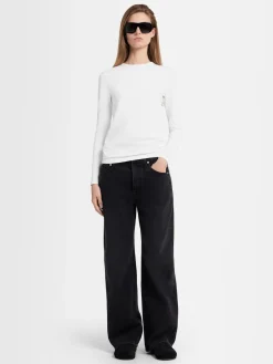 T-shirt a maniche lunghe Sofia in jersey stretch