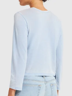 T-shirt boxy in misto cotone