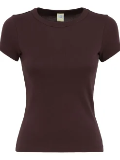 T-shirt Car Baby Tee in cotone organico a costine