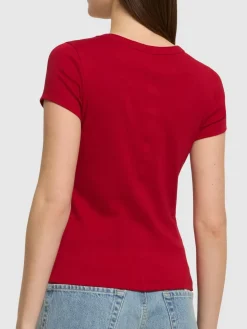 T-shirt Car Baby Tee in cotone organico a costine