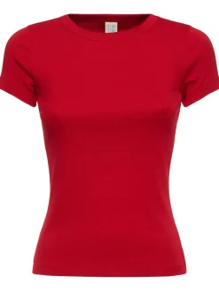 T-shirt Car Baby Tee in cotone organico a costine