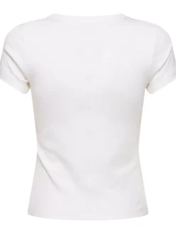 T-shirt Car Baby Tee in cotone organico a costine