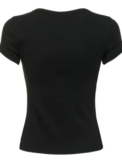 T-shirt Car Baby Tee in cotone organico a costine