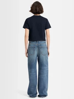 T-shirt cropped Greta in jersey di cotone
