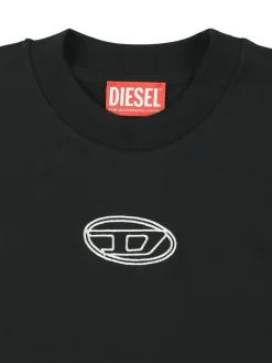 T-shirt cropped in jersey di cotone