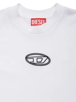 T-shirt cropped in jersey di cotone