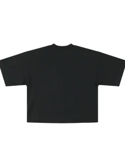 T-shirt cropped in jersey di cotone