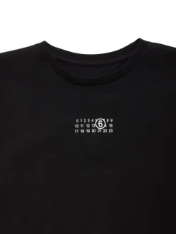 T-shirt cropped in jersey di cotone