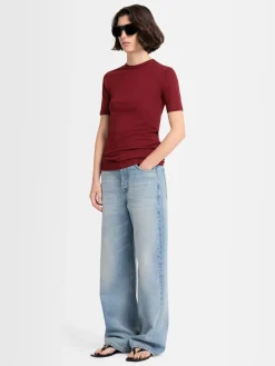 T-shirt Daisy in jersey di cotone stretch