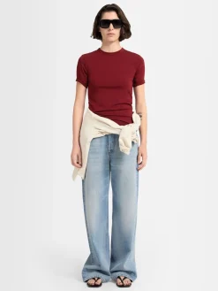 T-shirt Daisy in jersey di cotone stretch