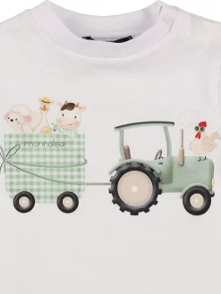 T-shirt e shorts in jersey di cotone stampato
