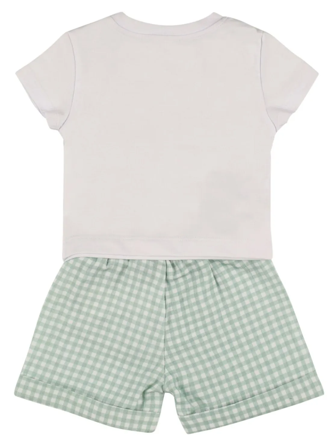 T-shirt e shorts in jersey di cotone stampato