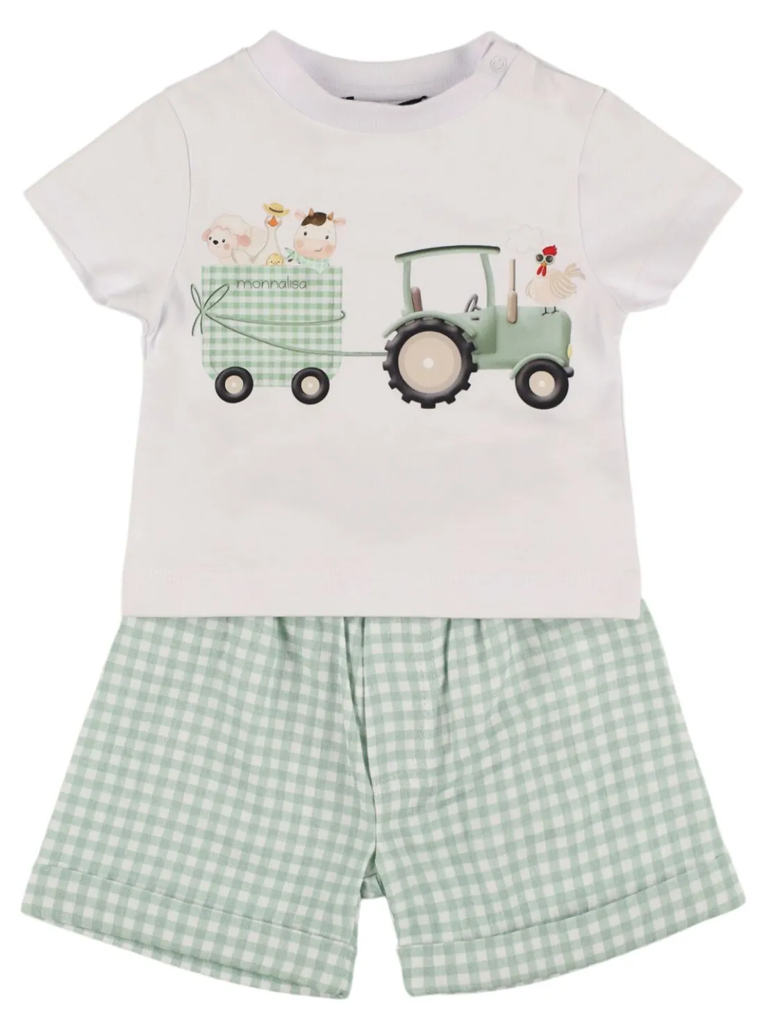 T-shirt e shorts in jersey di cotone stampato