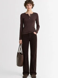 T-shirt in cotone Jess a maniche lunghe