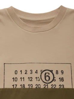 T-shirt in jersey di cotone bi-color