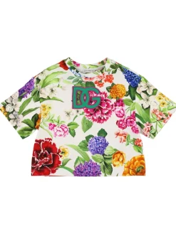 T-shirt in jersey di cotone con stampa