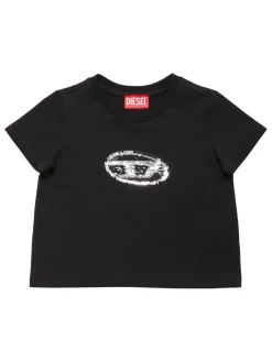 T-shirt in jersey di cotone con decorazioni