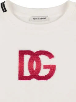 T-shirt in jersey di cotone con ricamo
