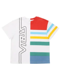 T-shirt in jersey di cotone stampato