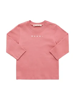 T-shirt in jersey di cotone stampato