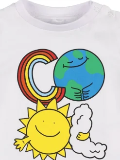 T-shirt in jersey di cotone stampato