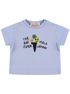 T-shirt in jersey di cotone stampato