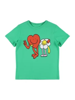 T-shirt in jersey di cotone stampato