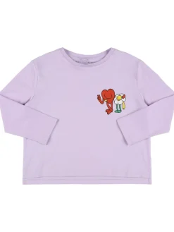 T-shirt in jersey di cotone stampato