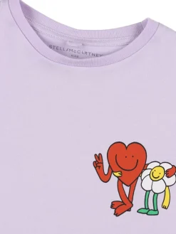 T-shirt in jersey di cotone stampato