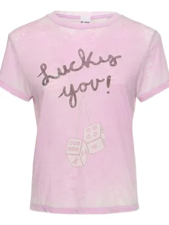 T-shirt in jersey di misto cotone con stampa