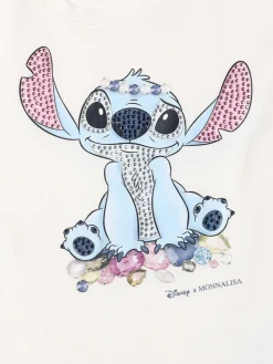 T-shirt in jersey di misto cotone stampa Stitch