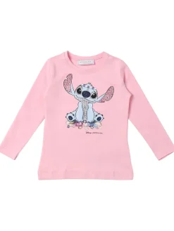 T-shirt in jersey di misto cotone stampa Stitch