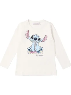 T-shirt in jersey di misto cotone stampa Stitch