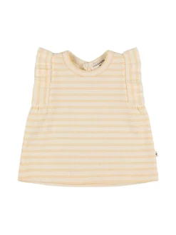 T-shirt in jersey di misto cotone a righe