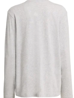 T-shirt in misto cotone a maniche lunghe