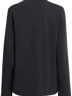 T-shirt in misto cotone a maniche lunghe