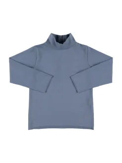 T-shirt in misto cotone a maniche lunghe