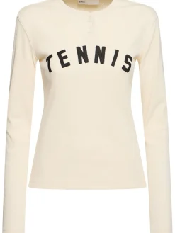 T-shirt tennis in cotone a costine