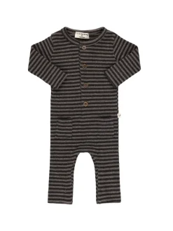 Tutina in jersey di misto cotone a righe