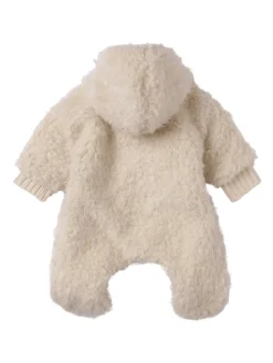 Tutina in teddy con cappuccio
