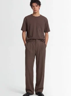 Two-tuck cupro wide pants