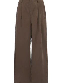 Two-tuck cupro wide pants