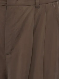 Two-tuck cupro wide pants