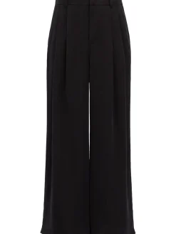 Two-tuck cupro wide pants