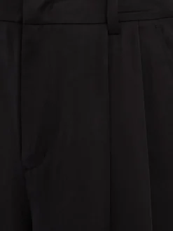 Two-tuck cupro wide pants