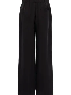 Two-tuck cupro wide pants