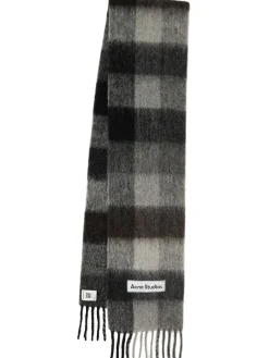 Vally checked alpaca blend scarf