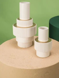 Vaso grande Gear bianco
