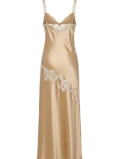 Vera satin & lace midi dress
